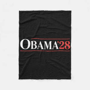 Vintage Obama 2028 Funny Political Patriotic Elect Fleece Blanket