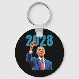 Vintage Obama 2028 Funny Political Patriotic Elect Key Ring