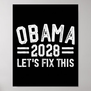Vintage Obama 2028 Funny Political Patriotic Elect Poster