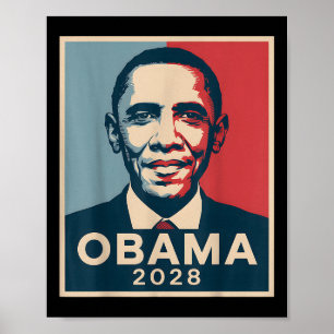 Vintage Obama 2028 Funny Political Patriotic Elect Poster