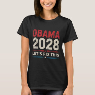 Vintage Obama 2028 Funny Political Patriotic Elect T-Shirt