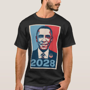 Vintage Obama 2028 Funny Political Patriotic Elect T-Shirt