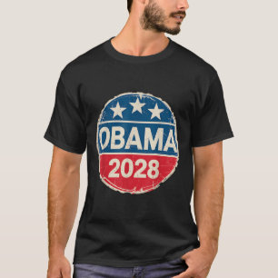 Vintage Obama 2028 Funny Political Patriotic Elect T-Shirt