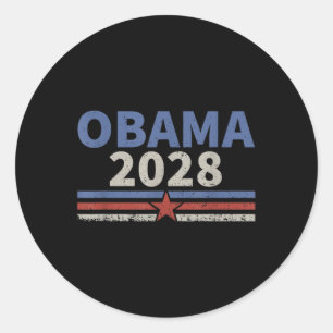 Vintage Obama 2028 Obama For President 2028 Retro  Classic Round Sticker