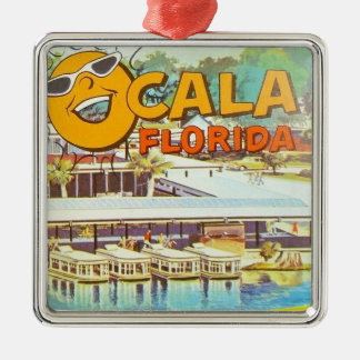 Vintage Ocala, Florida Tourist Boats Sun Metal Tree Decoration