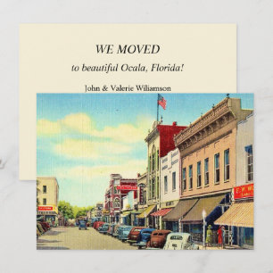 Vintage Ocala Postcard Moving Announcement