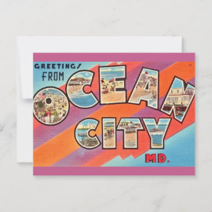 Vintage Ocean City MD Greeting Postcard