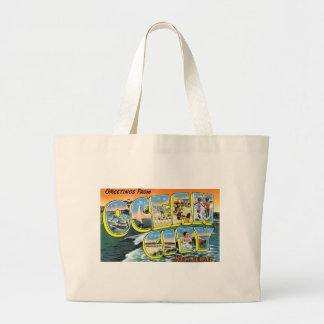 Vintage Ocean City, NJ Postcard Large Tote Bag