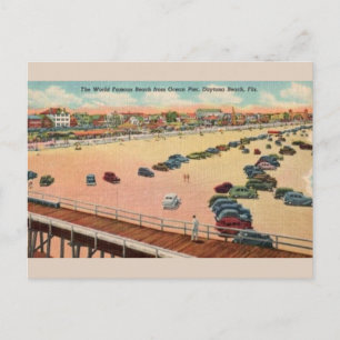 Vintage Ocean Pier Daytona Beach Postcard