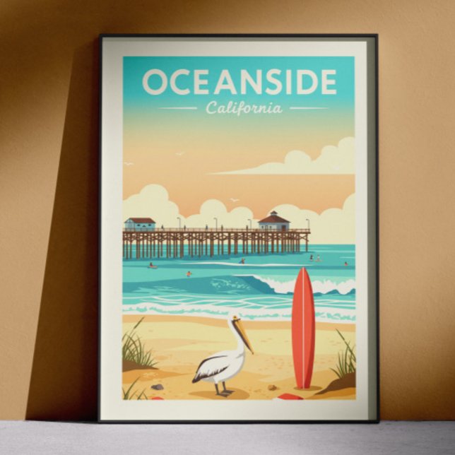 Vintage Oceanside California Poster (Creator Uploaded)