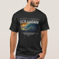 Vintage Oceanside California Wave Surf CA Retro T 