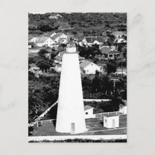 Vintage Ocracoke Lighthouse photograph Postcard