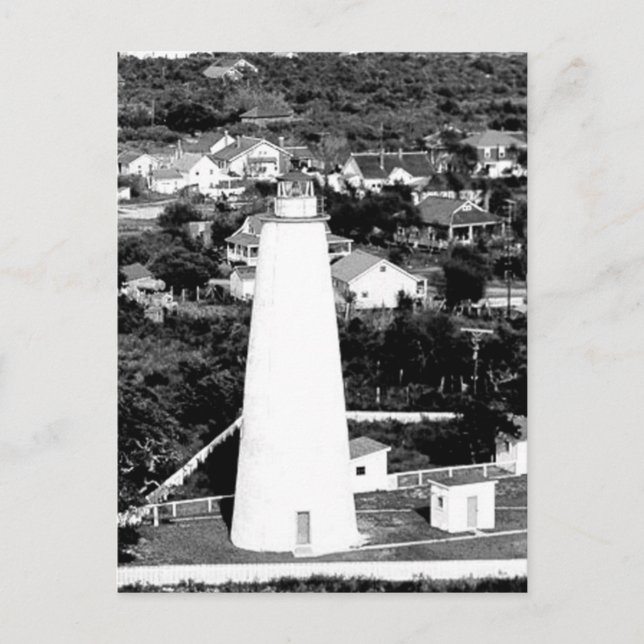Vintage Ocracoke Lighthouse photograph Postcard (Front)