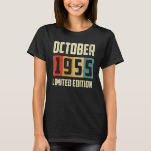 Vintage October 1955 67th Birthday Retro T-Shirt