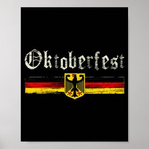 Vintage octoberfest german drinking festival poster