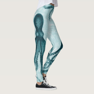 Vintage Octopus Blue Leggings