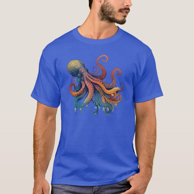 vintage octopus boy T-Shirt (Front)