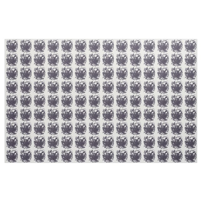 Vintage Octopus Illustration Fabric (Yard)