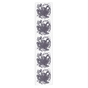Vintage Octopus Illustration Short Table Runner
