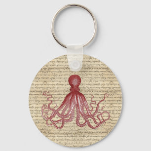 Vintage octopus key ring