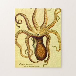 Vintage Octopus No. 46   Historical Zoology Jigsaw Puzzle