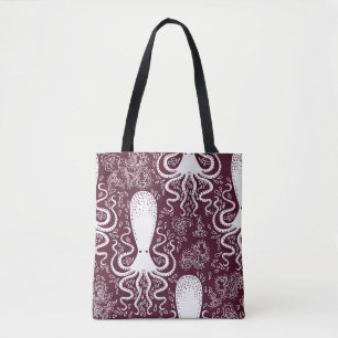 vintage Octopus pattern. Tote Bag