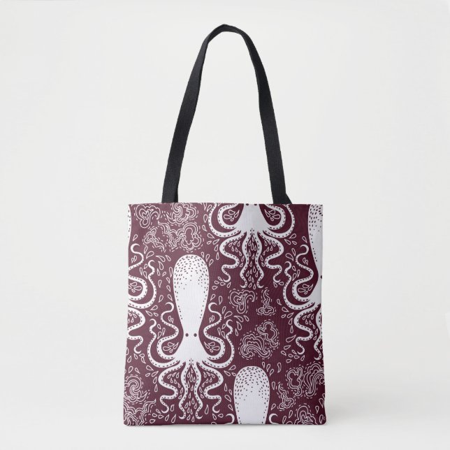 vintage Octopus pattern. Tote Bag (Front)