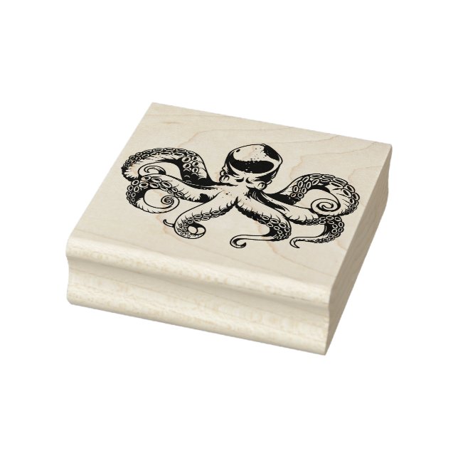 Vintage octopus rubber stamp (Stamp)