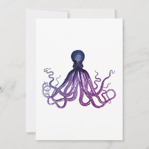 Vintage Octopus Sealife  Invitation