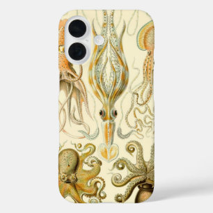 Vintage Octopus Squid Gamochonia by Ernst Haeckel iPhone 16 Case