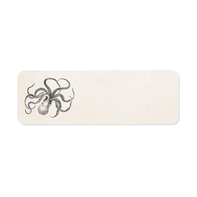 Vintage Octopus Template on Antique Paper (Front)