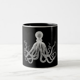 Vintage Octopus Two-Tone Coffee Mug