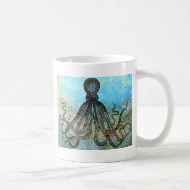 Vintage OctopusCollage Coffee Mug (Right)