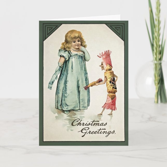 Vintage Odd Candy Man Christmas Card (Front)