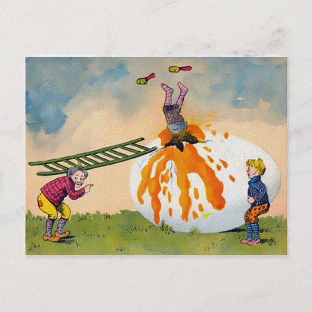 Vintage Odd Easter Postcard (Front)