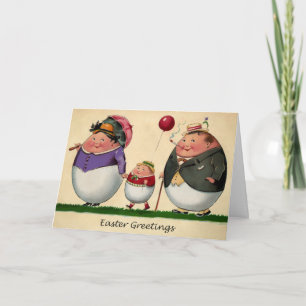 Vintage Odd Egg Family Easter Card
