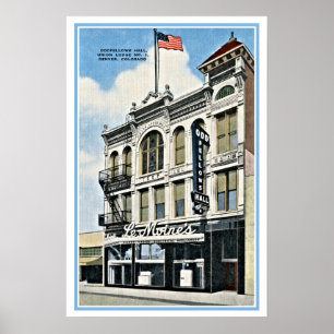 Vintage Oddfellows Hall, Denver, Co Poster
