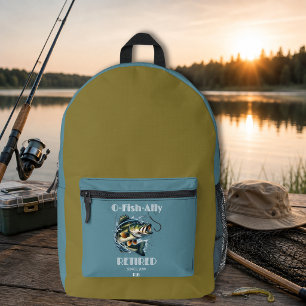 Vintage OFishAlly Retired Big Fish Take The Bait Printed Backpack