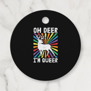 Vintage Oh Deer I'm Queer Pride LGBT Gay Lesbian  Favour Tags