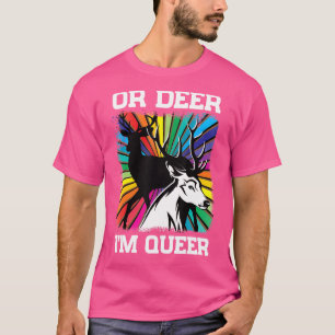 Vintage Oh Deer I'm Queer Rainbow Lgbt Pride Gay T-Shirt
