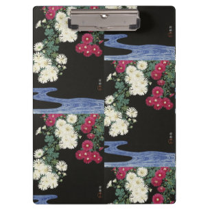 Vintage Ohara Koson Chrysanthemum Art Clipboard