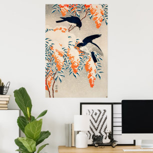 Vintage Ohara Koson Japanese Winter Birds Art Poster