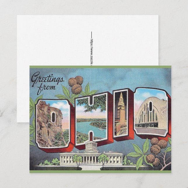 Vintage Ohio Postcard (Front/Back)