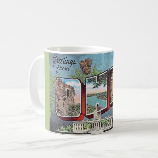 Vintage Ohio Postcard Mug (Front Left)