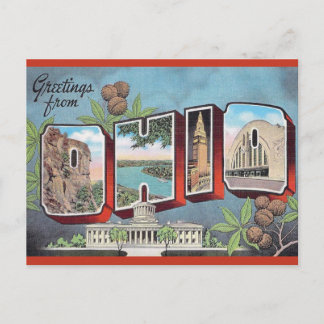 Vintage Ohio Red Postcard