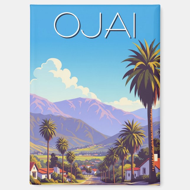 Vintage Ojai California Magnet (Front)