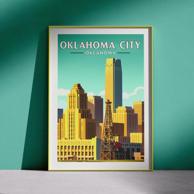 Vintage Oklahoma City Oklahoma Poster (Creator Uploaded)