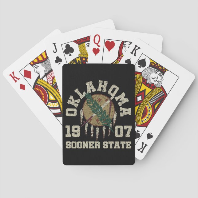 Vintage Oklahoma Playing Cards (Back)