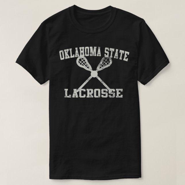 Vintage Oklahoma State Lacrosse T-Shirt (Design Front)