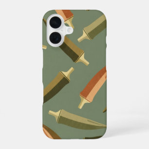 Vintage Okra Pattern iPhone 16 Case